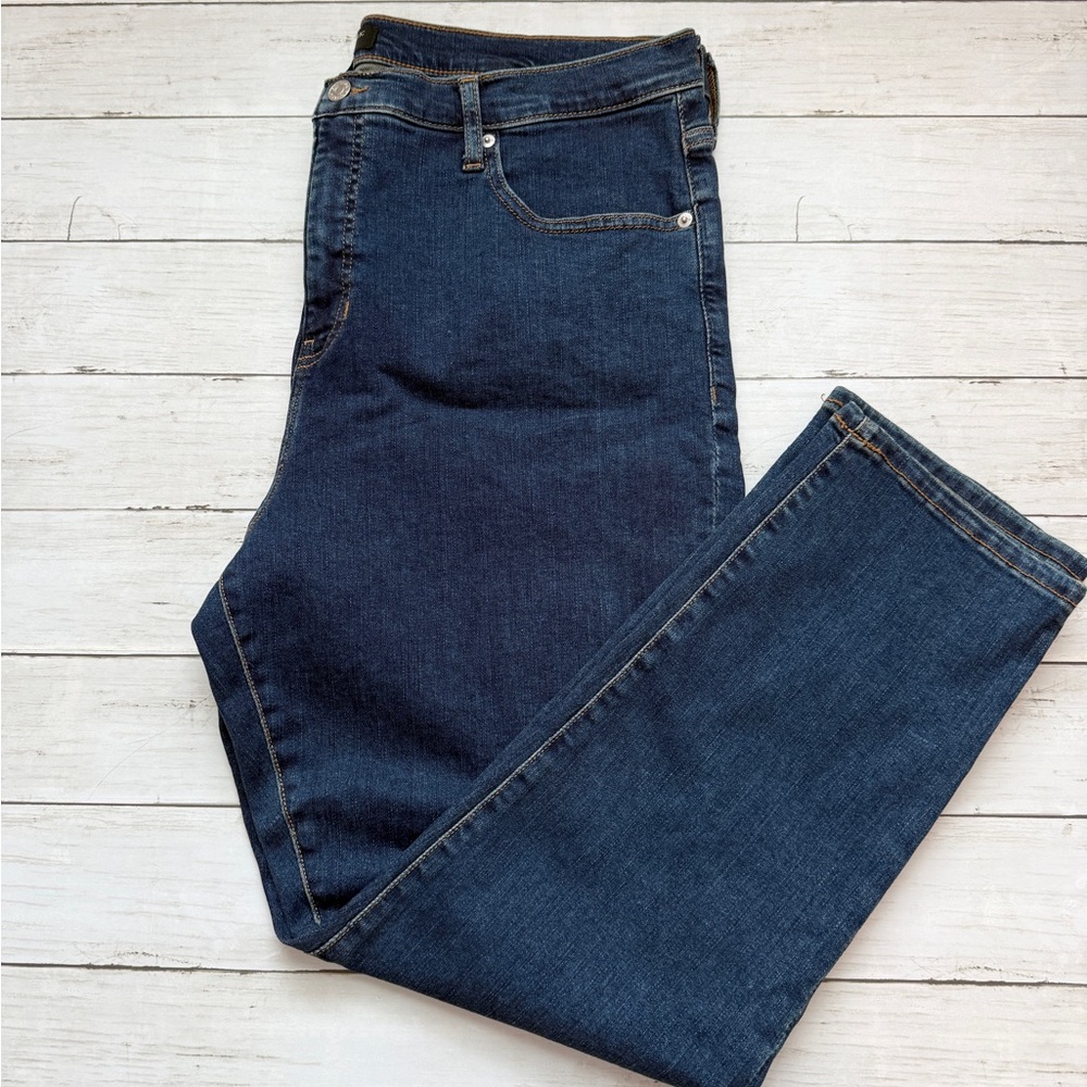 Banana Republic Slim Jeans Mens NWT 34x18 Dark Stretch Denim High Rise Vintage